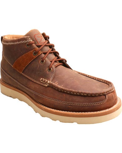 Twisted X Men’s Oiled Brown Leather Boots Moc Toe MCA0007