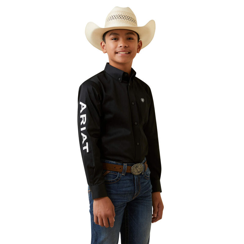 Ariat Kids Team Logo Twill Classic Fit Shirt 10045426