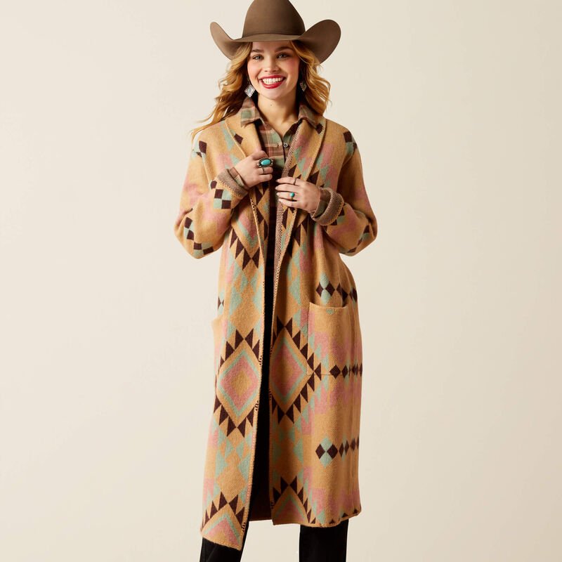 Ariat Ladies Sunset Chic Blanket Coat – Spark Geo Jacquard – 10053982