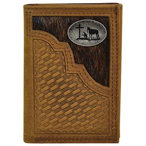 Trenditions JUSTIN MEN’S TRIFOLD WALLET HAIR ON 2030765W7