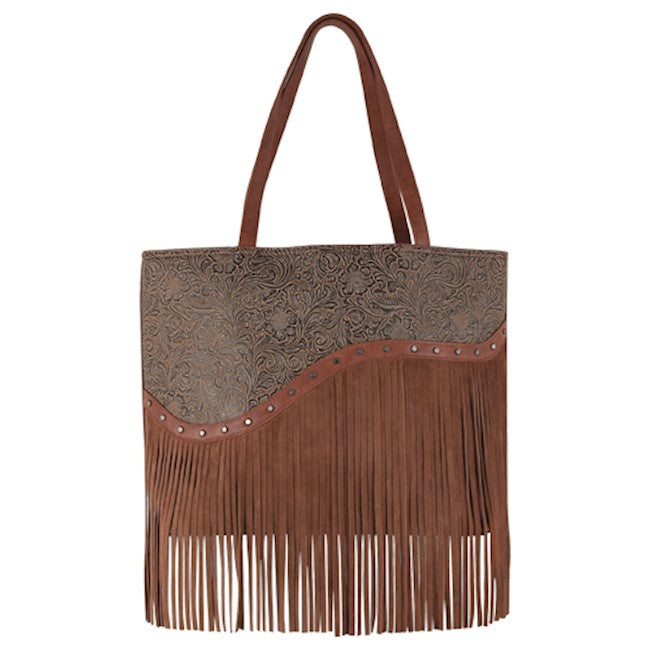 Trenditions CATCHFLY TOTE ASYMMETRICAL TOOLED YOKE W/FRINGE 23195696