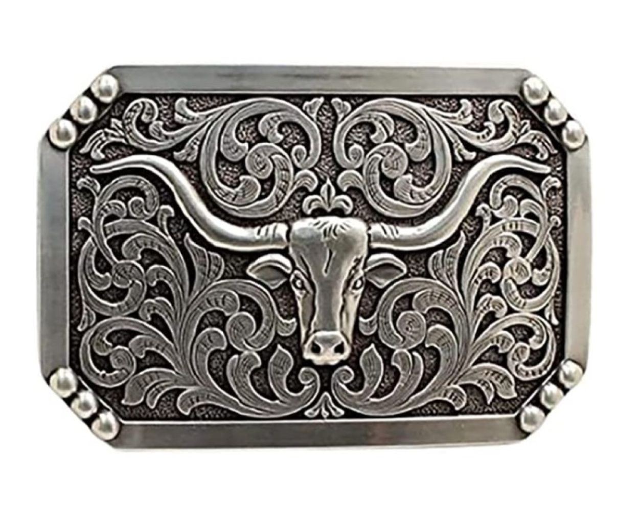 Nocona Longhorn Rectangle Belt Buckle 37596