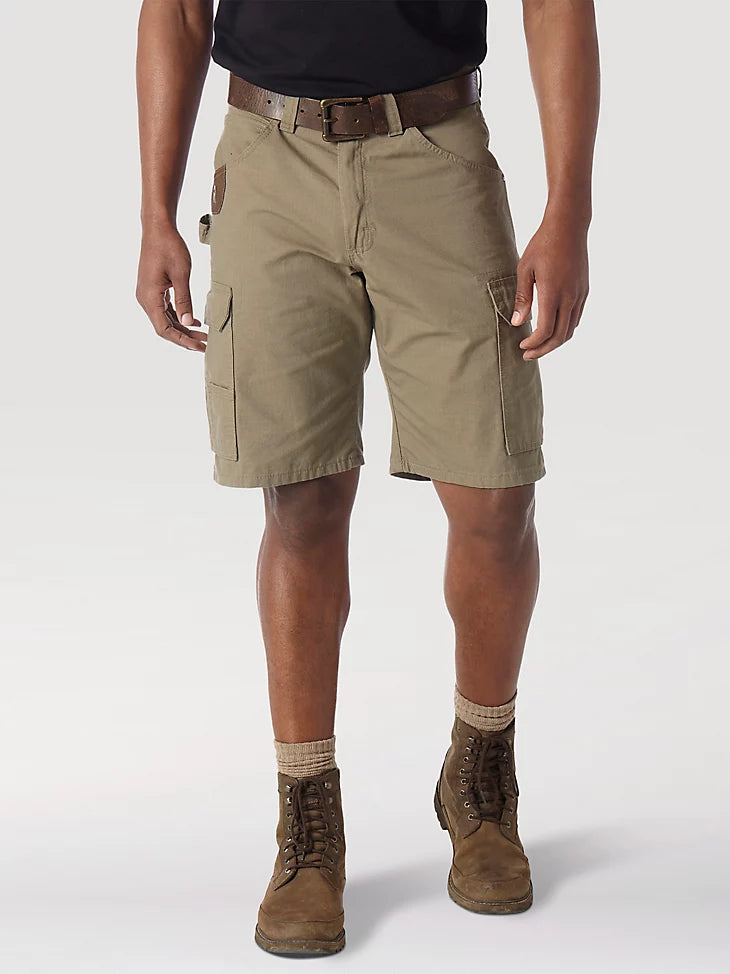 Wrangler Men’s Riggs Workwear Ripstop Ranger Cargo Short- Bark