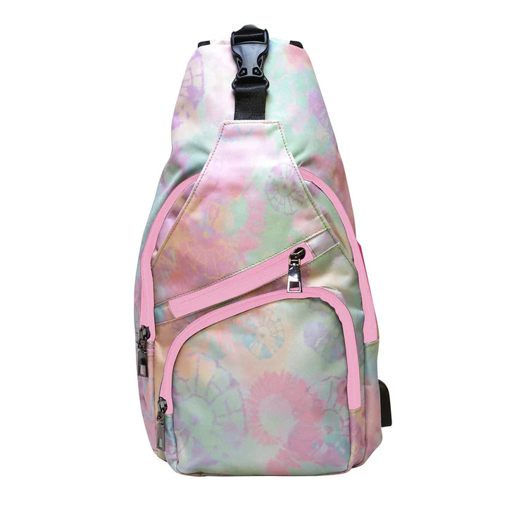 NuPouch Anti-theft Daypack,Tie Dye Pastel – Large