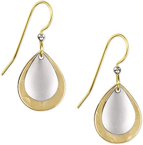 Silver Forest Mettalic 2 Layer Drop Gold-plated Earrings – NE-0228