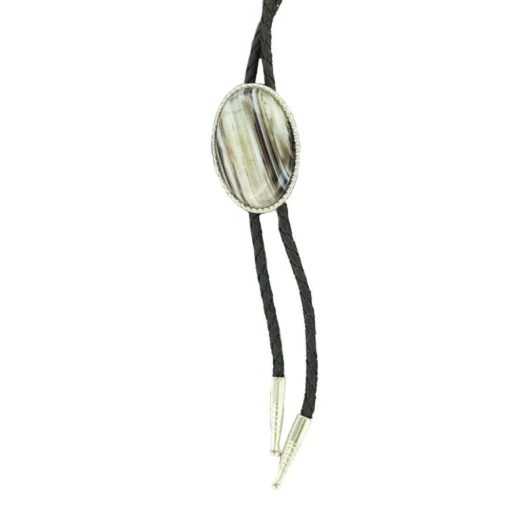 Double S Onyx Stone Bolo Tie 22836