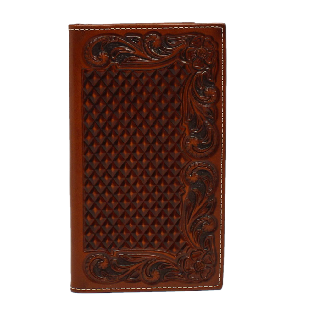 Ariat® Men’s Rodeo Basket Weaved Floral Embossed Wallet A3544208