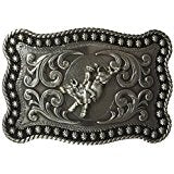 Nocona Men’s Silver Bull Scalop Rectangle Buckle 3759002