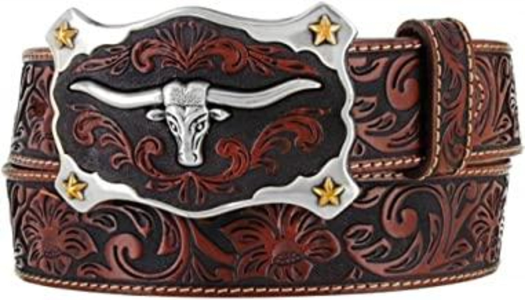 Justin Boots Men’s Longhorn Belts Leather – C11194