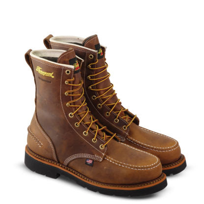 Thorogood Men’s 1957 Series 8″ Steel Toe Waterproof Moc Toe Work Boot 804-3898