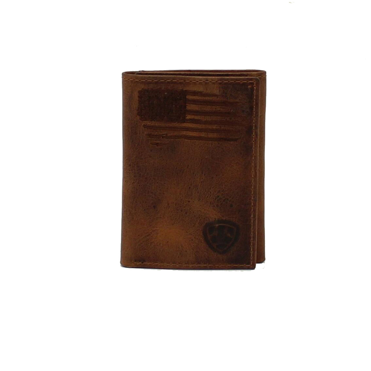Trifold Wallet w USA Flag & Ariat Shield Logo – A3545402