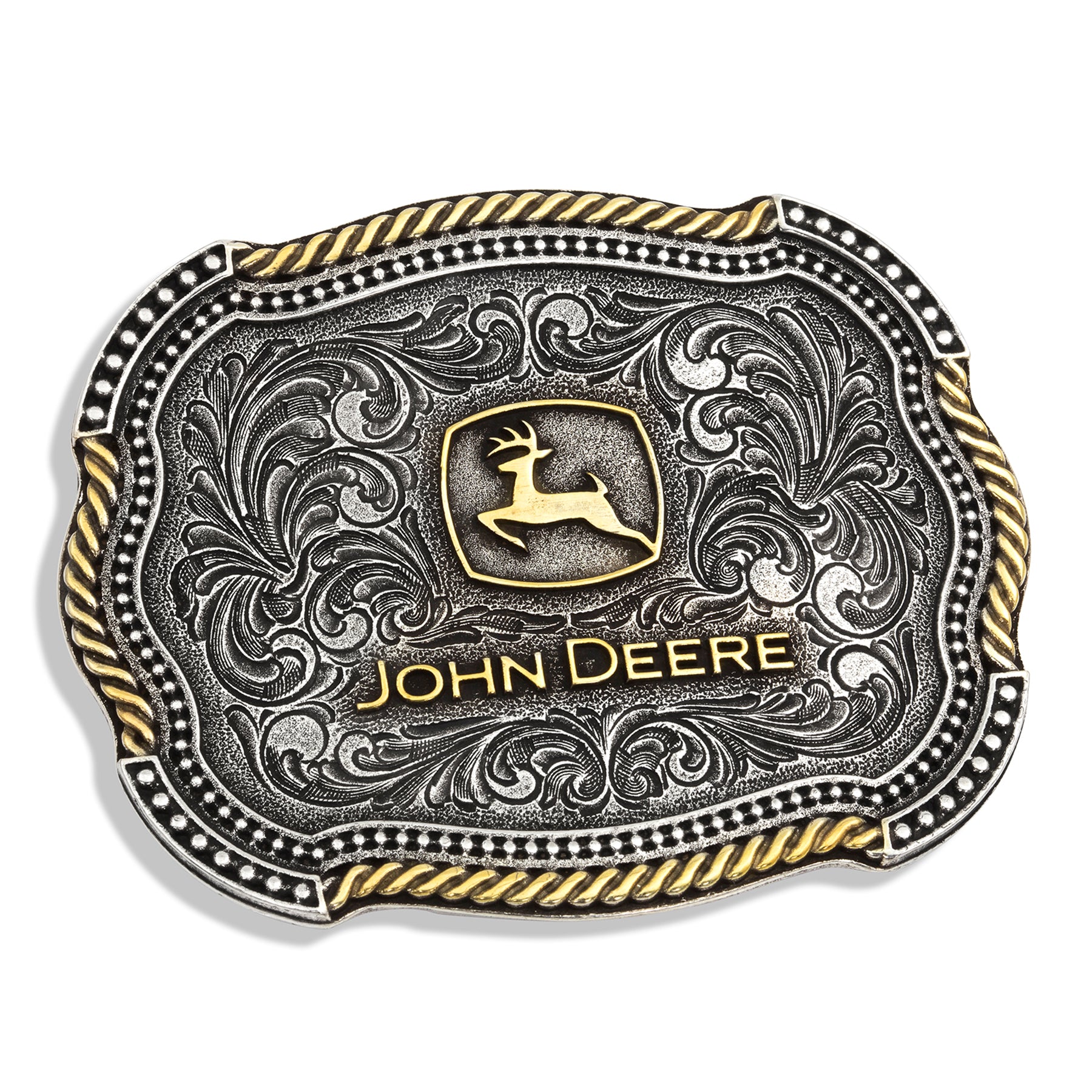 Montana Silversmiths John Deere Scalloped Duo Buckle A718JD