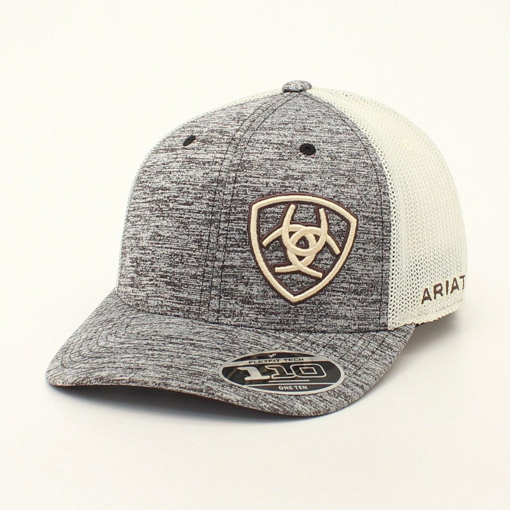 Men’s Ariat Off Set Shield Heather Grey/ Tan Style# 1504908