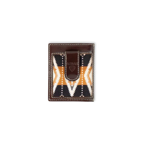 Ariat Men’s Southwestern Fabric Brown Money Clip A3559602