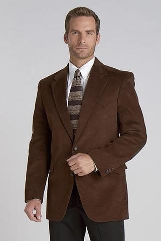 Circle S Men’s Microsuede Sport Coat Dark Brown CC4625-27