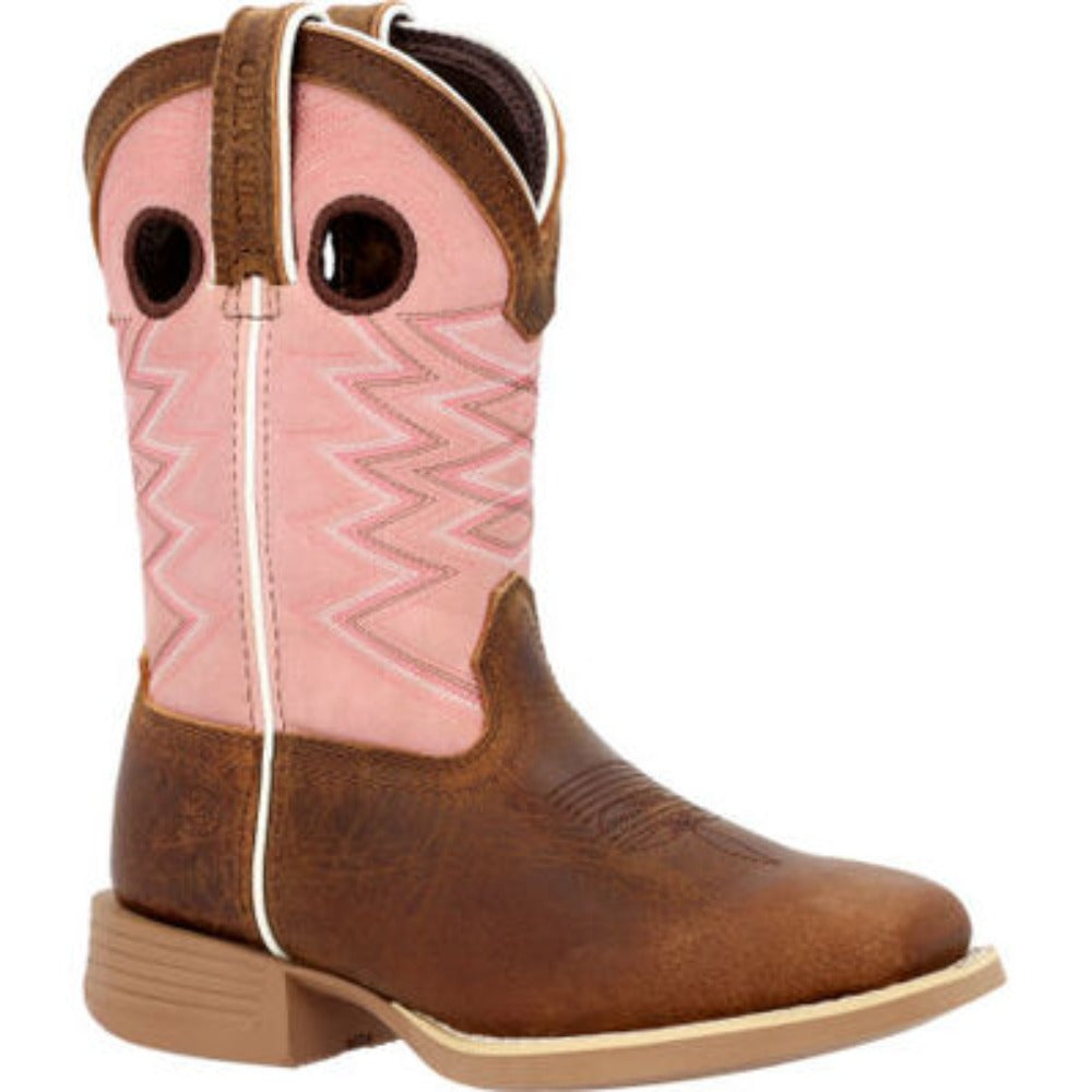 Durango Kids Western Dark Chestnut and Bubble Gum Boots DBT0238C