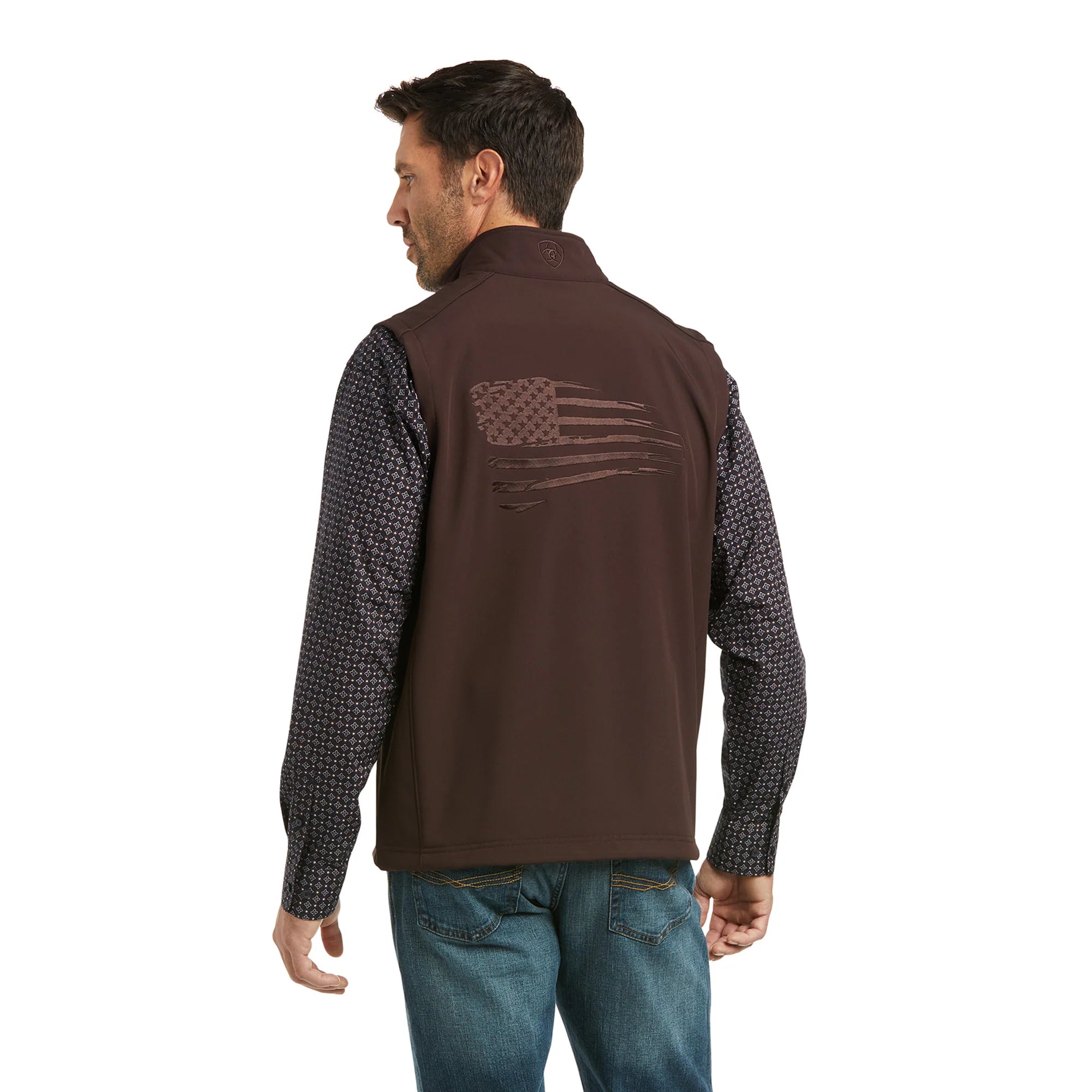 Ariat Men’s Logo 2.0 Patriot Concealed Carry Vest – Coffee Bean – 10037560