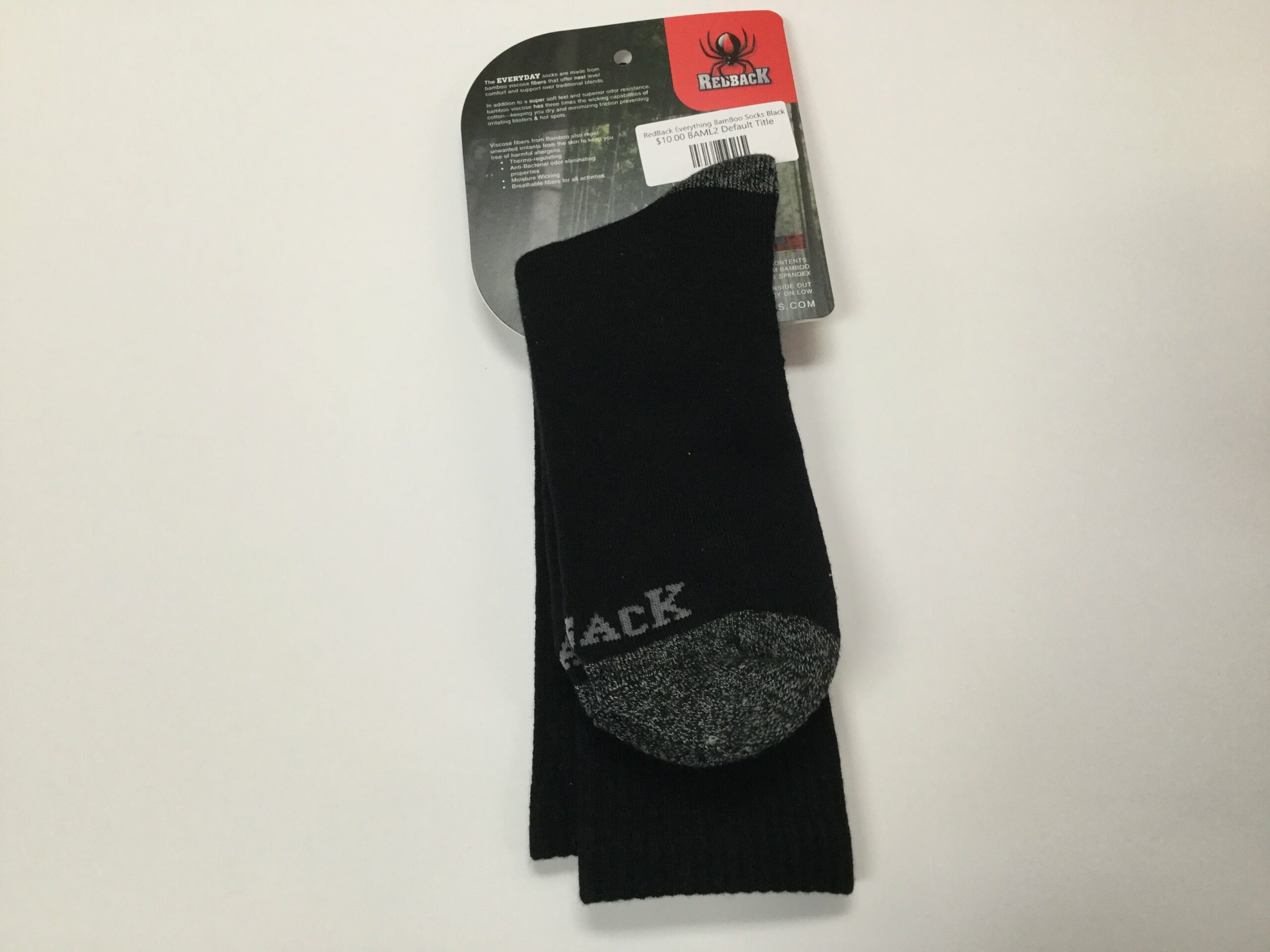 RedBack Everything BamBoo Socks Black