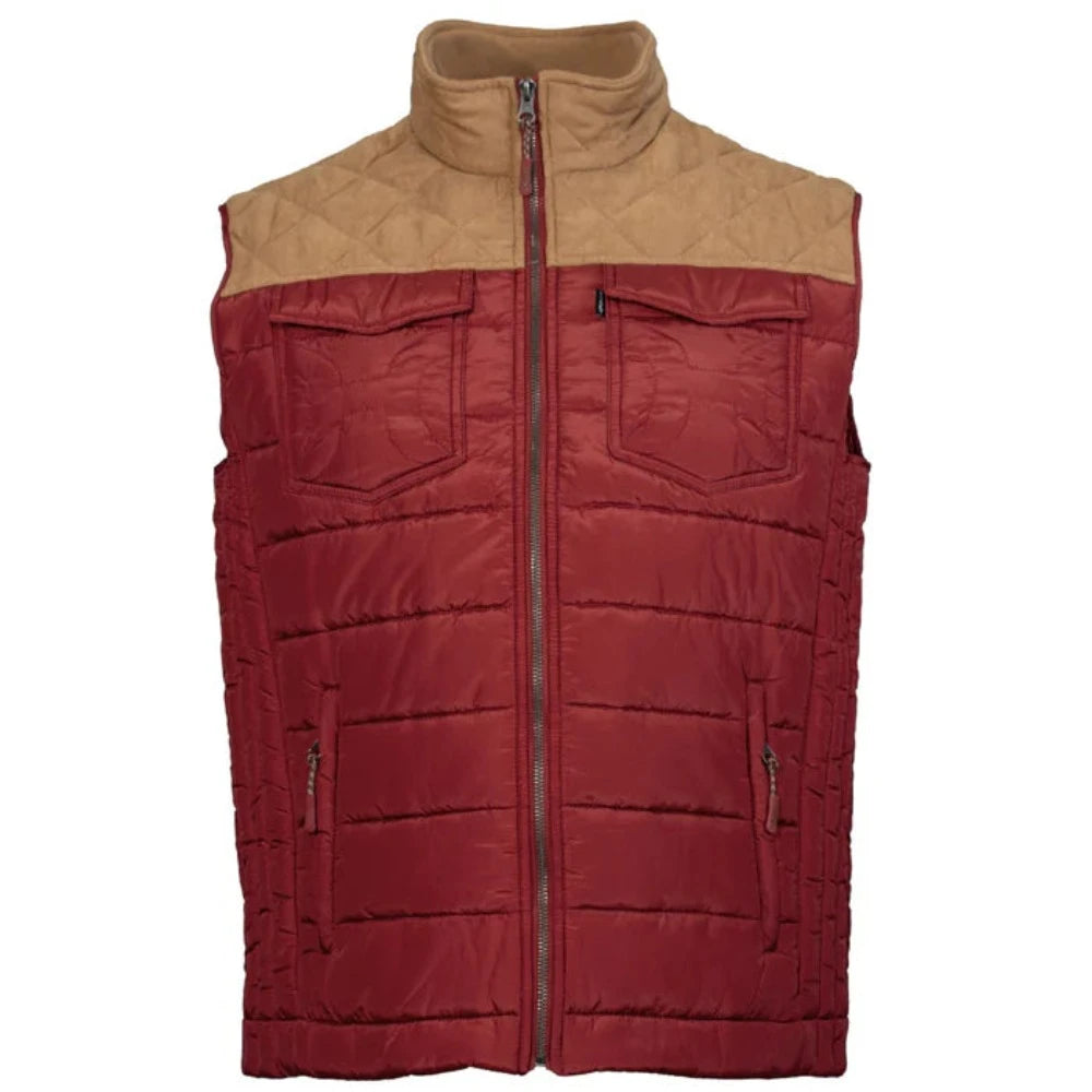 Hooey Men’s Packable Vest Orange And Tan HV097ORTN