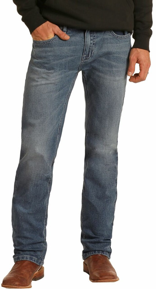 HOOEY SLIM FIT STRETCH STRAIGHT BOOTCUT JEANS #M1R1807