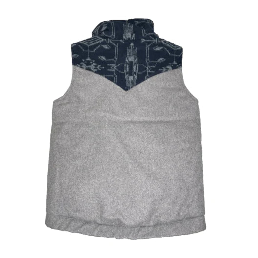 Cinch Boys Grey & Aztec Print Wooly Vest MWV5050003