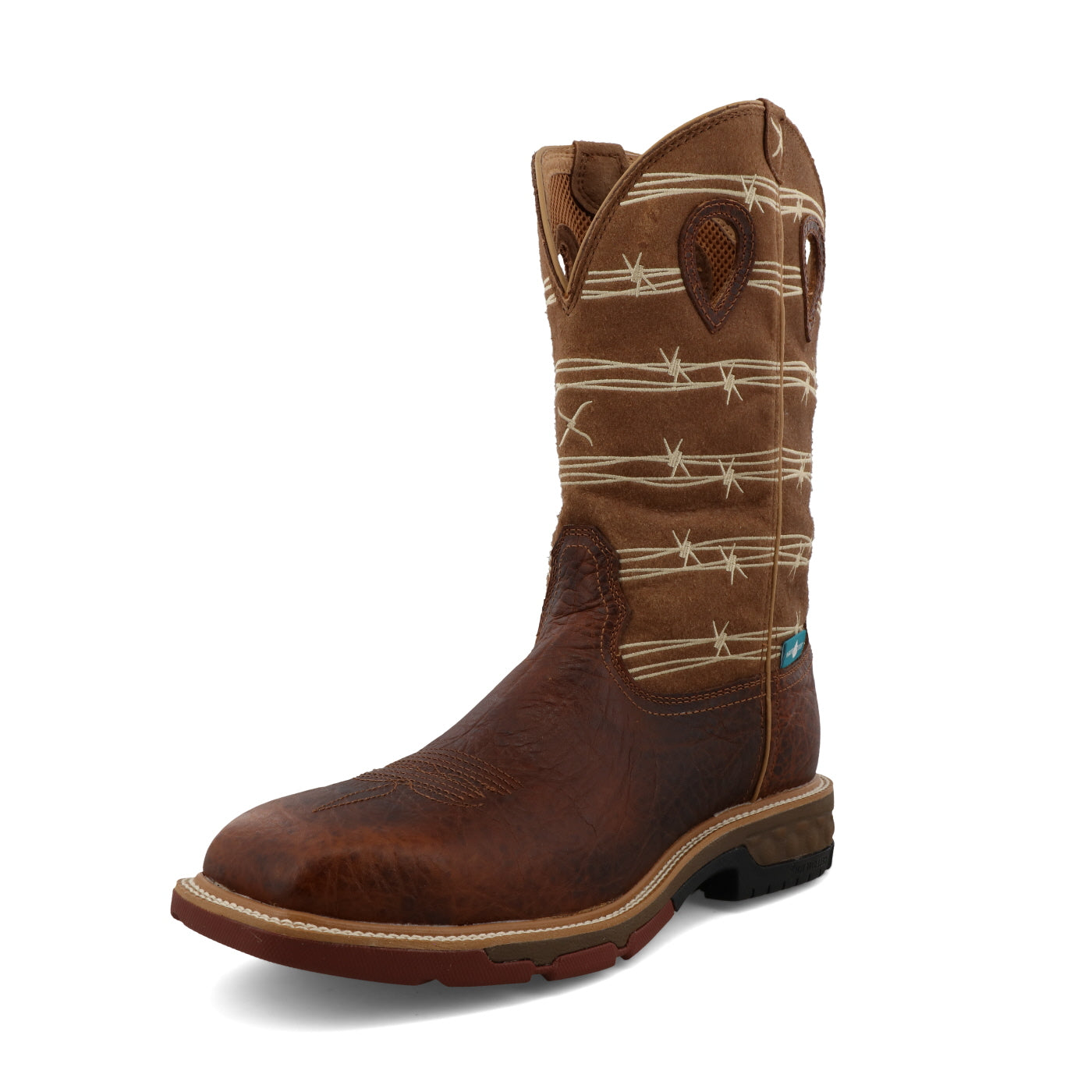Twisted X Men’s Western Work Boot Rustic Brown & Lion Tan MXBAW05