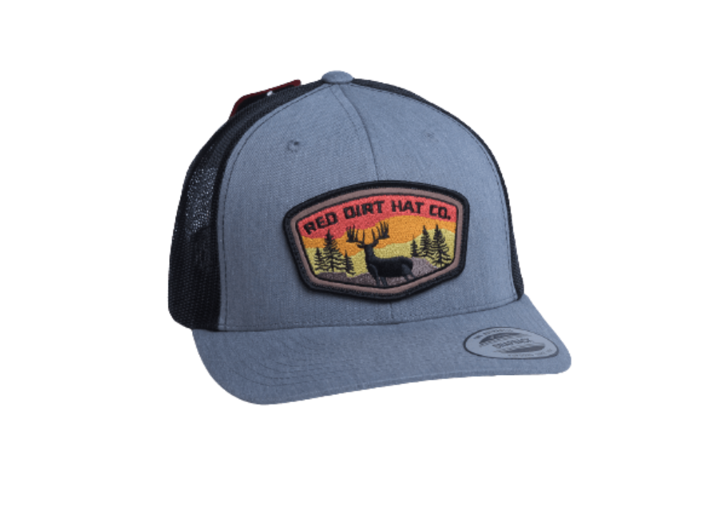 Red Dirt “Deer Patch” Heather Grey / Black Hat RDHC114