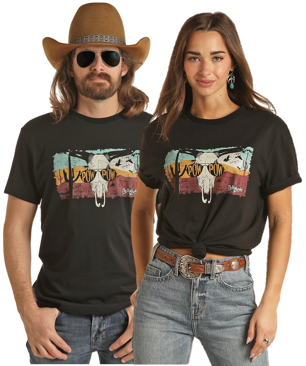 Dale Brisby Pow Pow Desert Graphic Black Tee RRUT21R06E