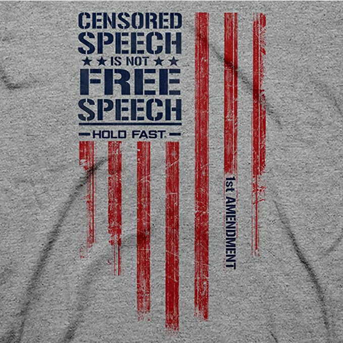 Hold Fast T-Shirt – Censored Speech – Sport Grey