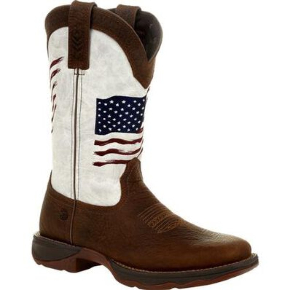 Durango Ladies Distressed American Flag Embroidery Western Boots DRD0394