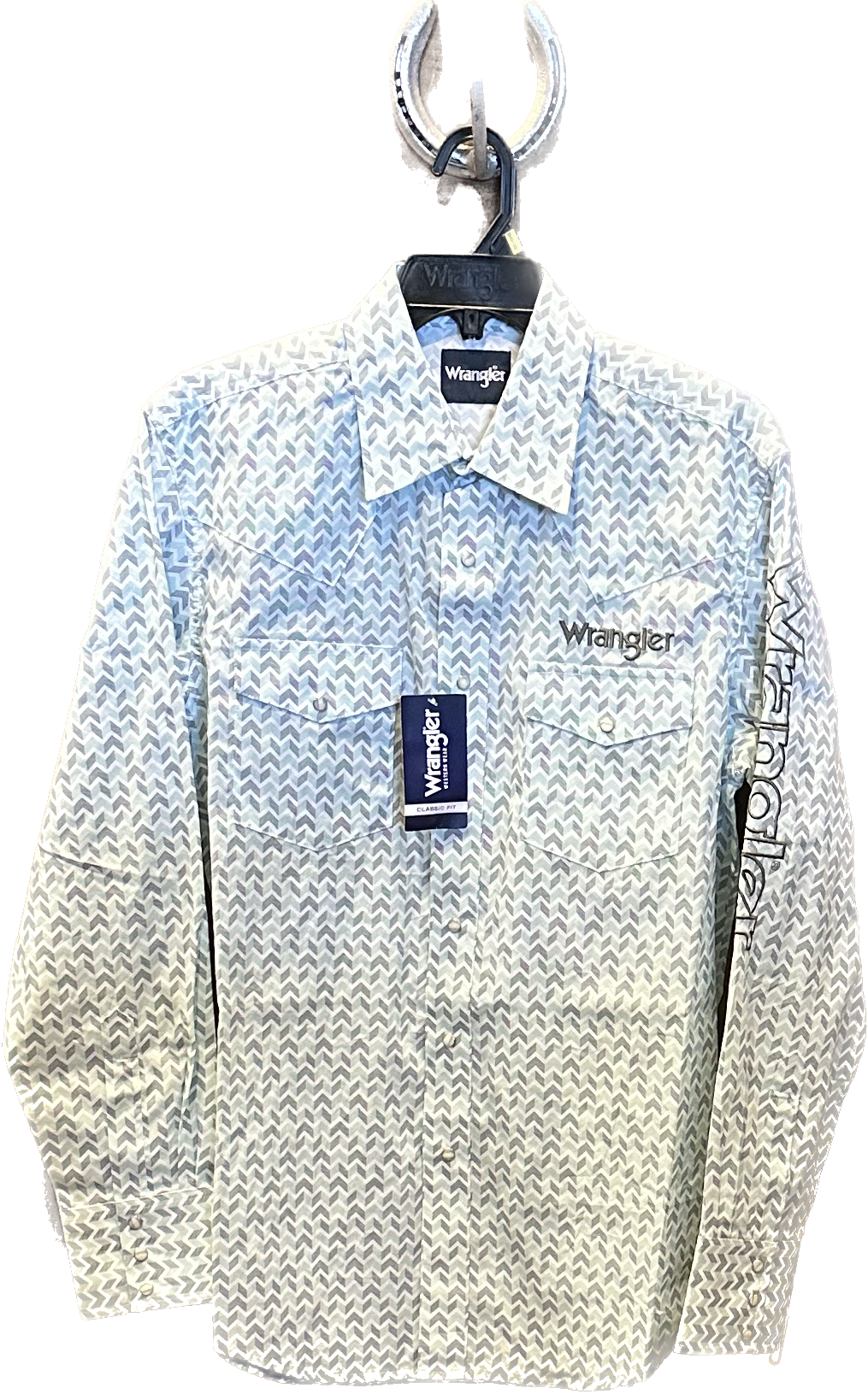 Wrangler Men’s Green and Navy Competition Shirt 112346224