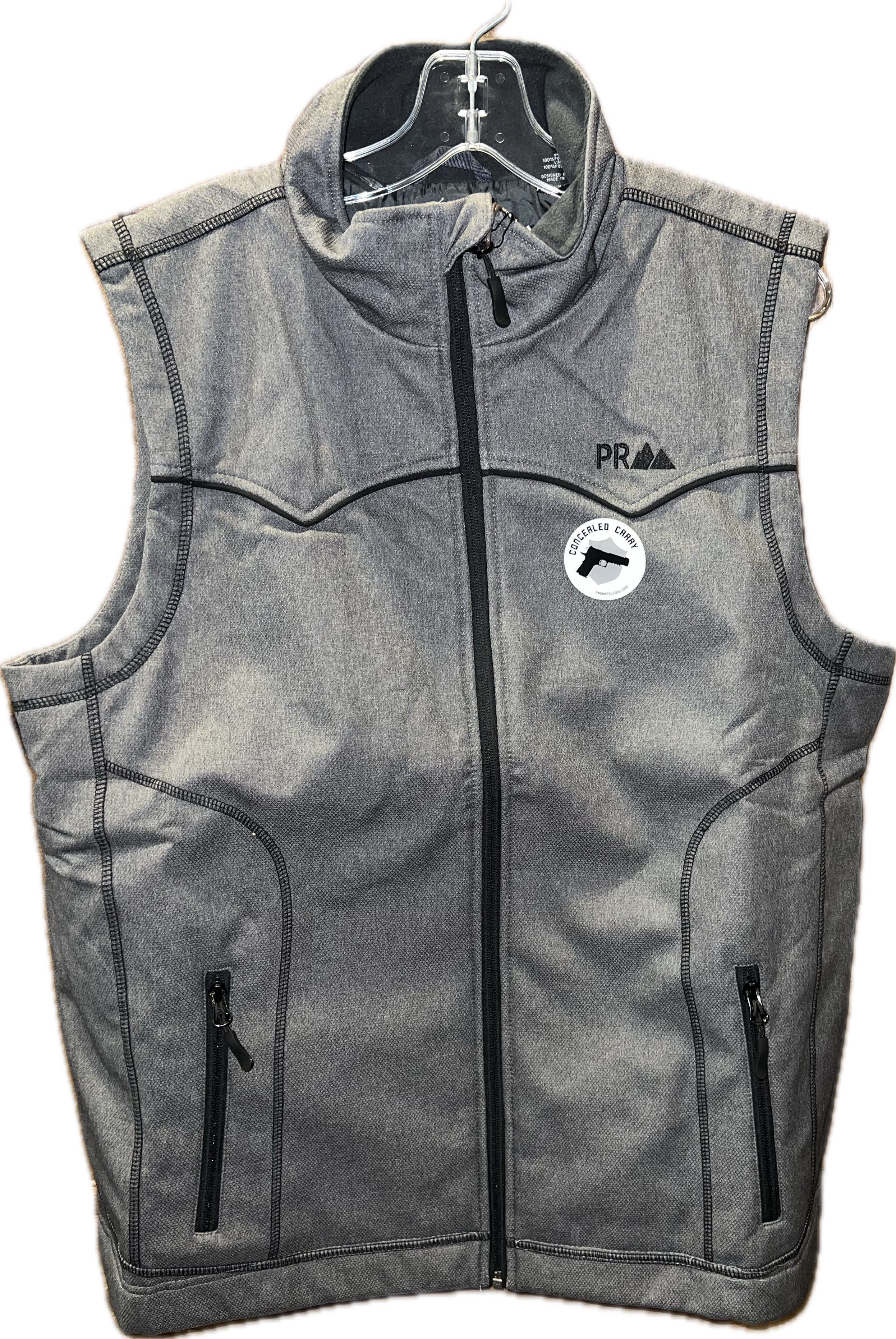 Powder River Men’s Grey Concealed Carry Vest-DM98C04080