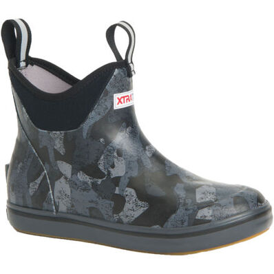 Ladies XtraTuf 6 In Black Camo Ankle Deck Boot XWAB-002