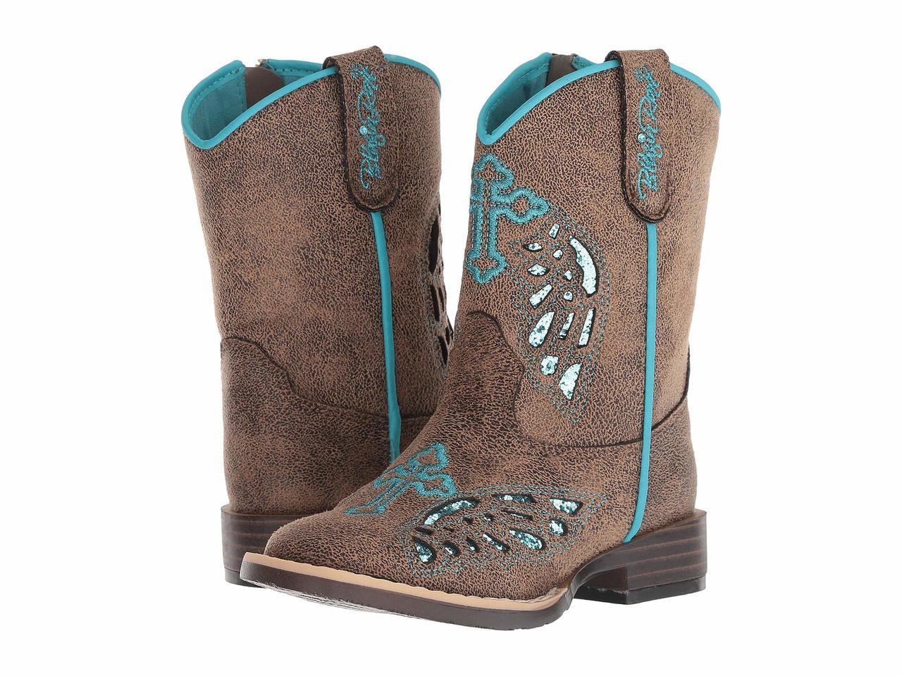 Blazin Roxx Girl’s Turquoise Glitter Gracie Boot – Tan 443000591