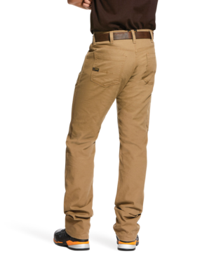 ARIAT Men’s Rebar M4 Low Rise Durastretch Tough Stackable Straight Khaki Leg Pant 10030239