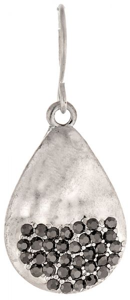 Rain Silver Pav Teardrop Earring E1676S