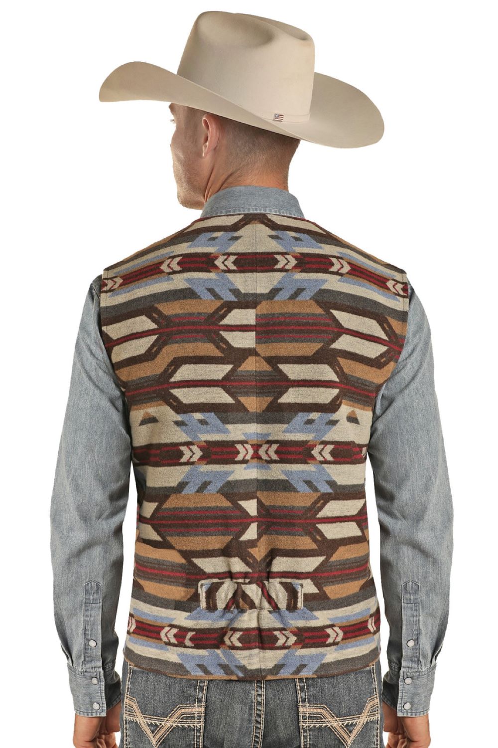 ROCK AND ROLL MENS ARROW SERAPE WOOL VEST-DM98C01464