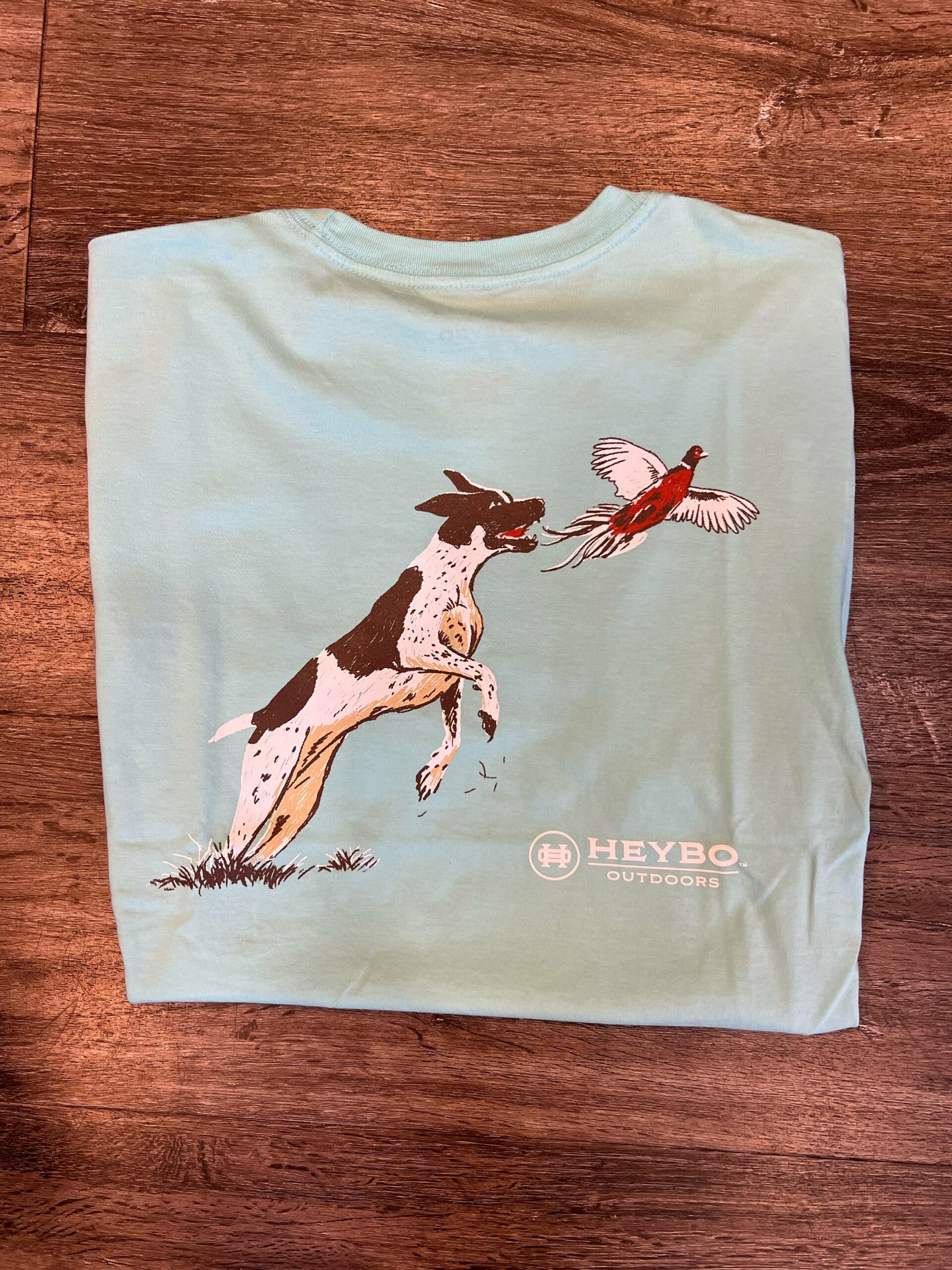 Heybo Rooster Flush Angel Blue Short Sleeve T-Shirt HEY1736