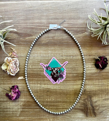 The Bijoux Fab 20 inch necklace 6 mm silver plated necklace