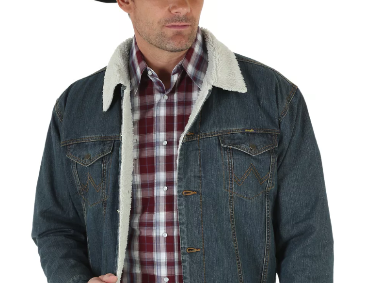 Wrangler Men’s Sherpa Lined Denim Jacket 74256RT