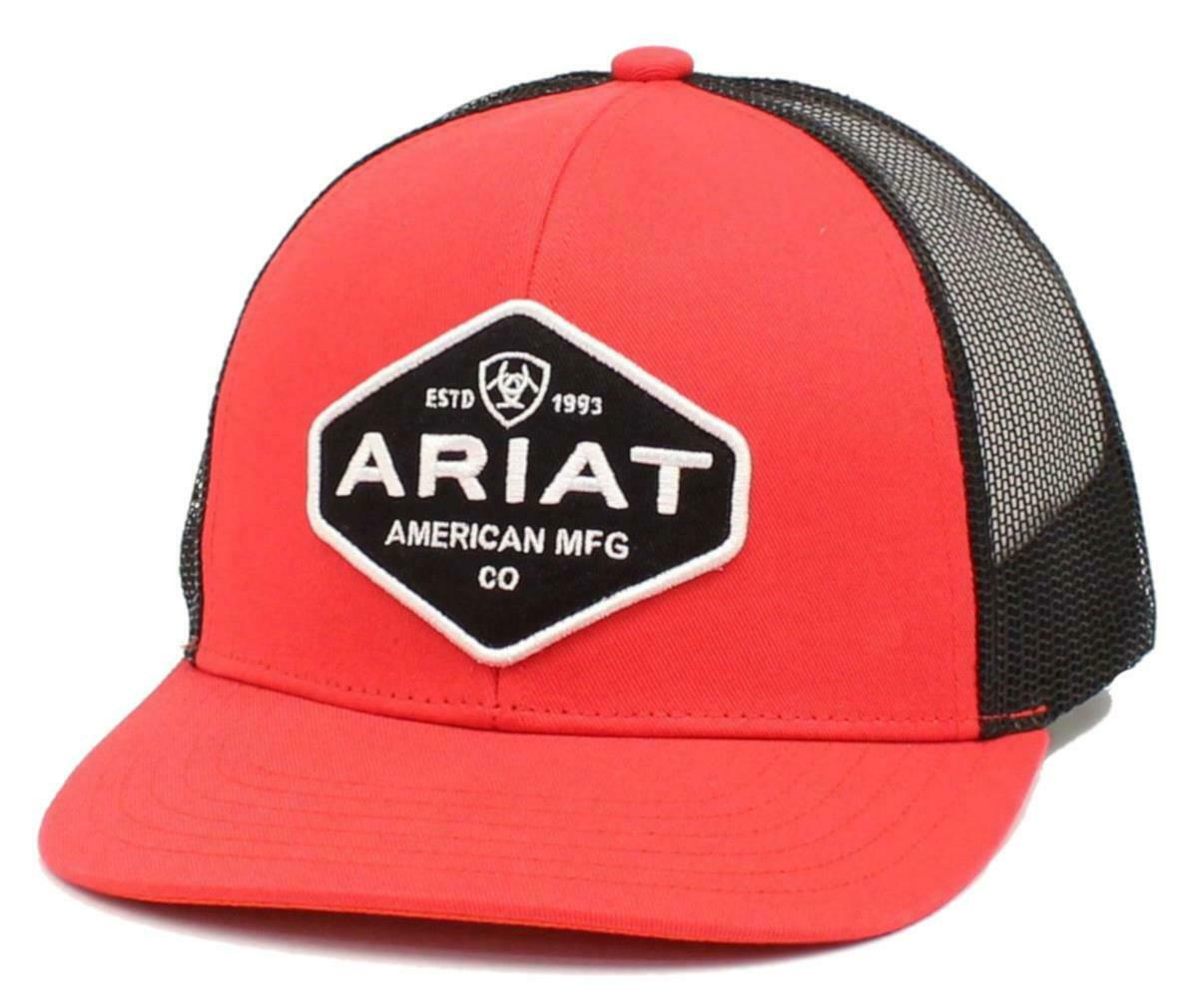 Men’s Ariat Ball Cap Logo Patch Red A300016304