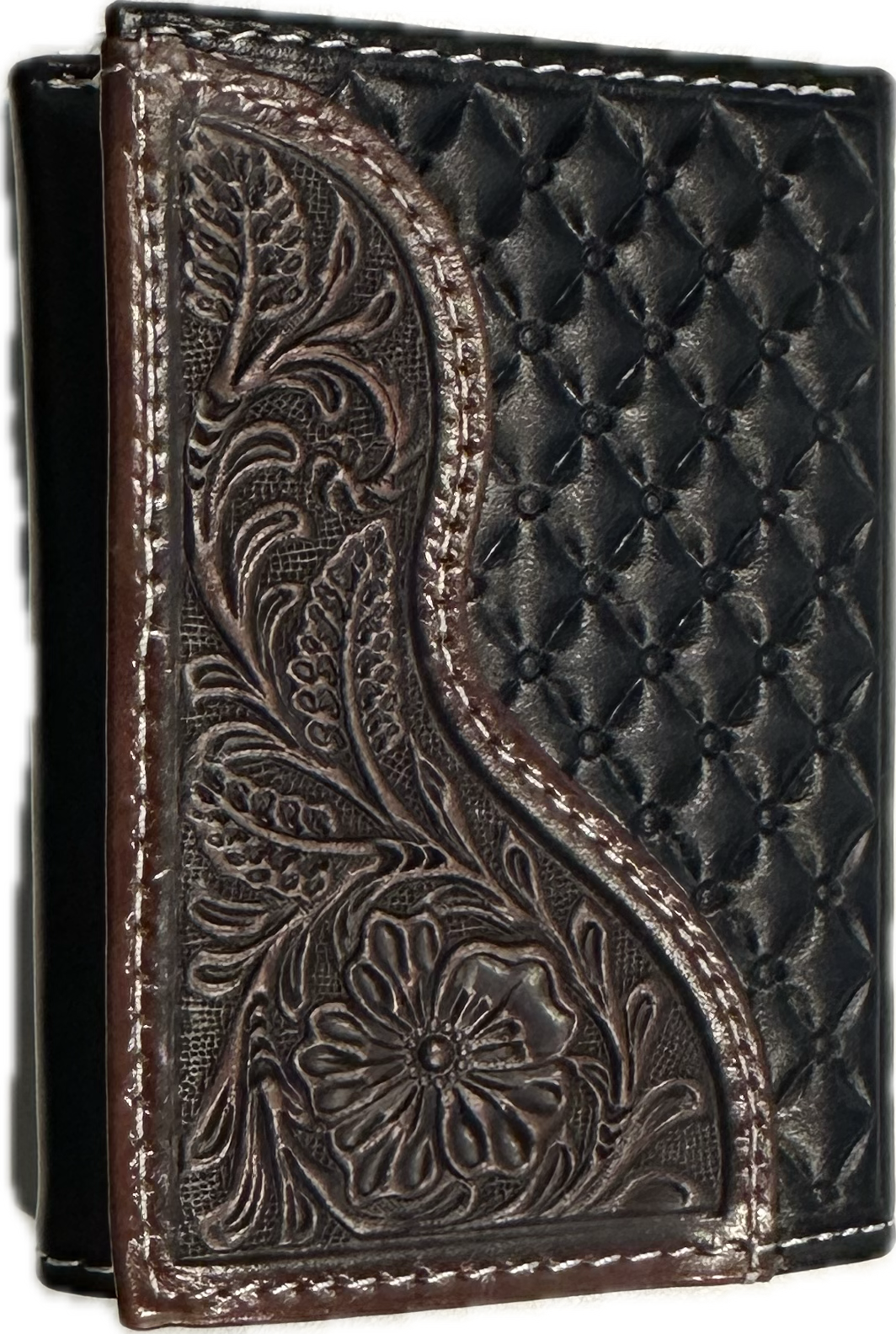 Nocona Tri-Fold Wallet Floral Overlay – N500046802